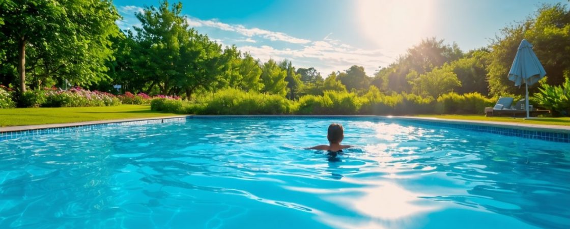 nager dans une piscine