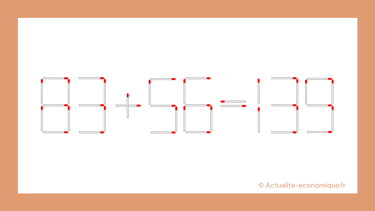 La magie des allumettes : d'une erreur à une équation parfaite en un seul geste !