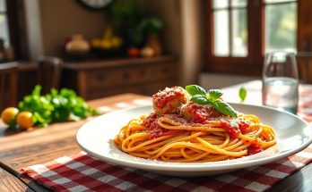 Recette italienne des spaghettis aux boulettes de viande : tradition et saveurs méditerranéennes