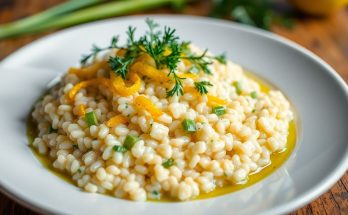Risotto aux poireaux et zestes de citron confit : une explosion de saveurs méditerranéennes