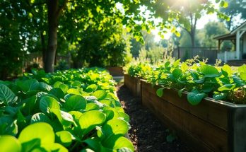 épinards dans potager à l'ombre