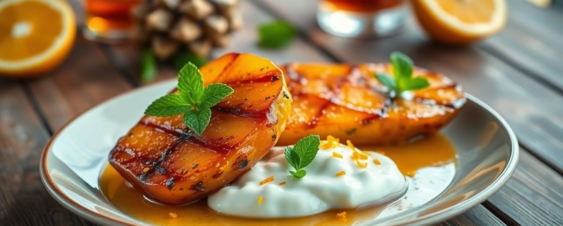 Ananas grillé au whisky avec crème mascarpone au Cointreau : un dessert qui transforme vos fins de repas