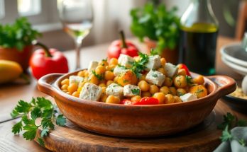 Feta rôtie aux pois chiches et poivrons : le plat méditerranéen qui révolutionne vos dîners