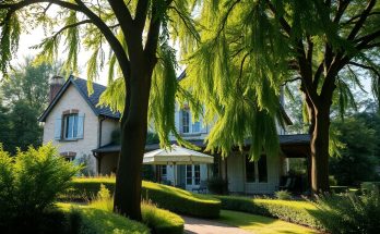 peuplier jardin maison