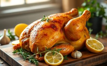 Poulet rôti aux herbes, citron, moutarde et ail : la recette parfaite pour un repas savoureux