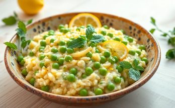 Risotto aux petits pois et citron : la recette printanière qui va révolutionner vos dîners