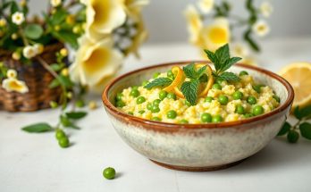 Risotto citron et petits pois : le plat printanier qui révolutionne votre cuisine