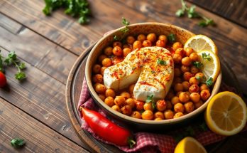 Feta cuite au four avec pois chiches à la harissa : le plat méditerranéen qui révolutionne vos dîners