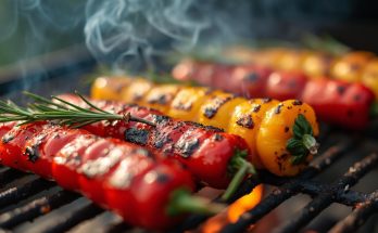 légumes grillés romarin barbecue