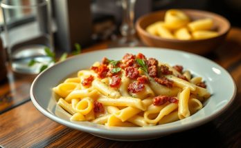 Penne à la crème de pommes de terre et au bacon : le plat réconfortant qui révolutionne vos dîners