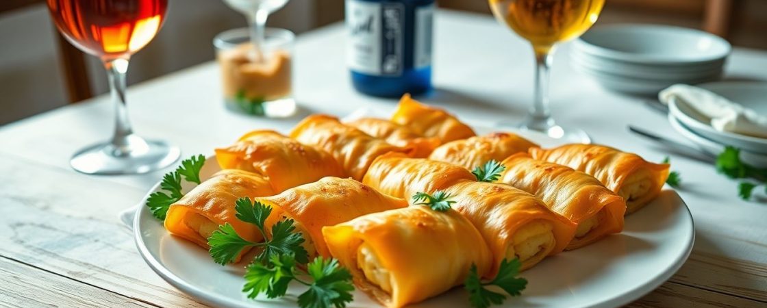 Roulés croustillants à la pâte filo : la recette express qui va révolutionner vos apéritifs