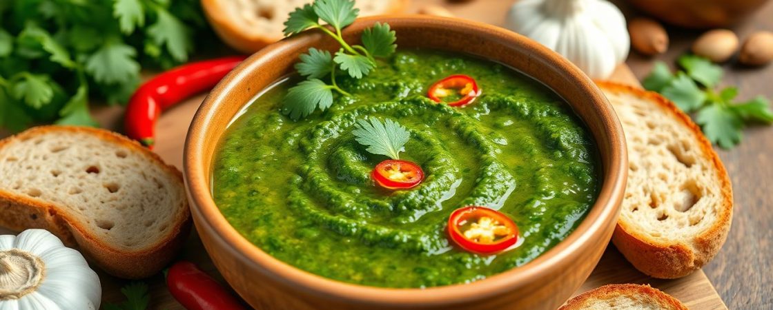 pesto épicé à la coriandre